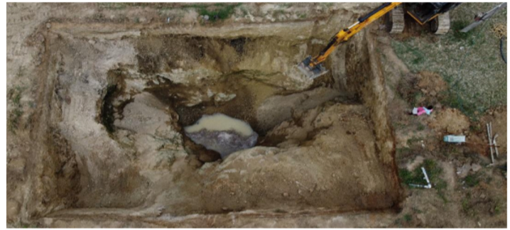 constructing a boundary across an open well and tracking the progress from inspection to completion of wall construction